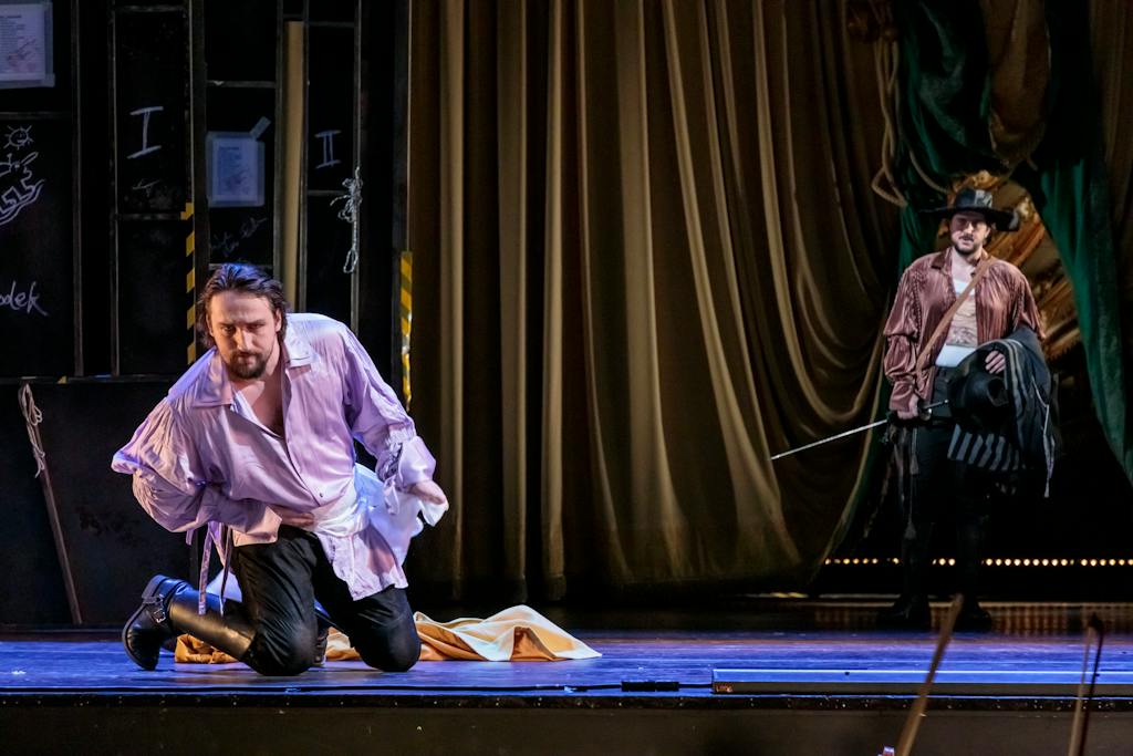 Opera ND | Don Giovanni: Don Giovanni a Leporello (P. Kubáň a M. Horák) - foto: Jan Pohribný 