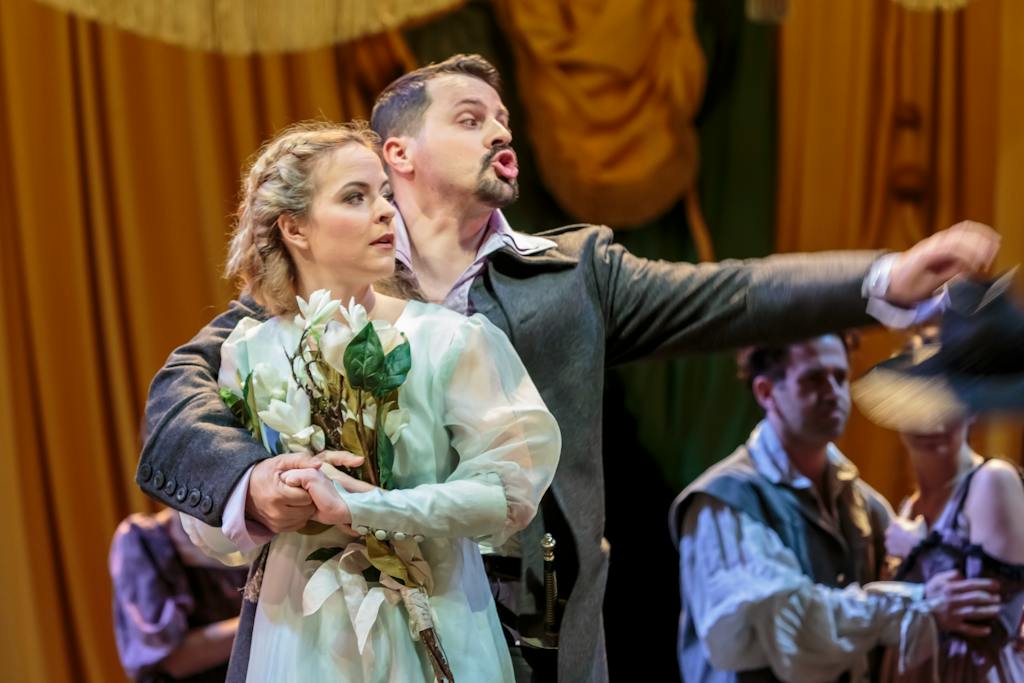 Opera ND | Don Giovanni: Don Giovanni a Zerlina (J. Brückler a D. Součková) - foto: Jan Pohribný