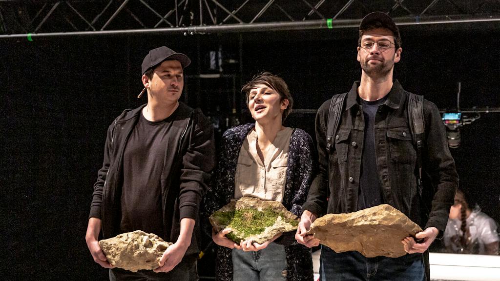 Otec hlídá dceru – Šimon Krupa, Jindřiška Dudziaková, Radúz Mácha (foto: Patrik Borecký)