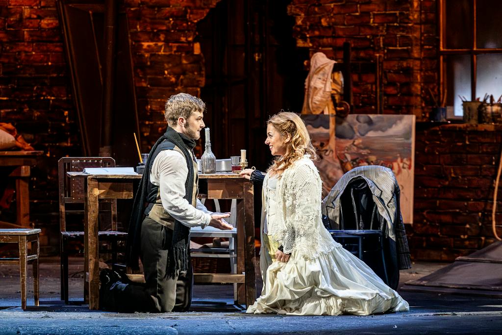 Opera I La bohéme: Petr Nekoranec (Rodolfo), Jana Sibera (Mimi) – photo: Zdeněk Sokol